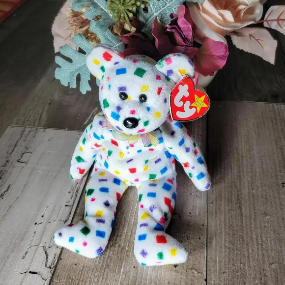 Ty 2K TY Beanie Baby Multicolored Bear Beanie Baby Original EUC 2000s - Picture 2 of 11